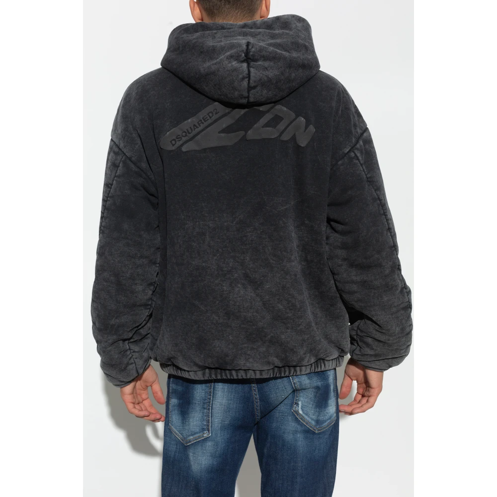 Dsquared2 Hoodie Gray Heren
