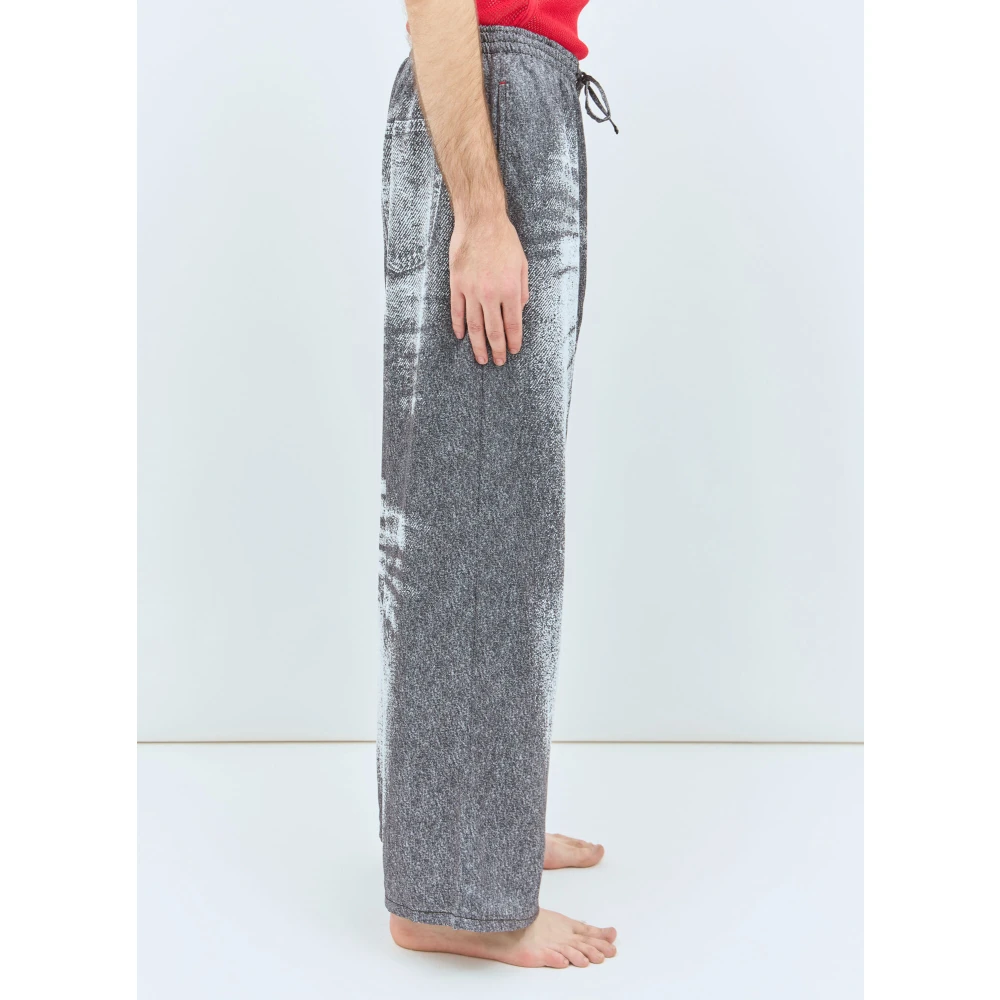 Diesel Grafische Print Slaapbroek Gray Heren