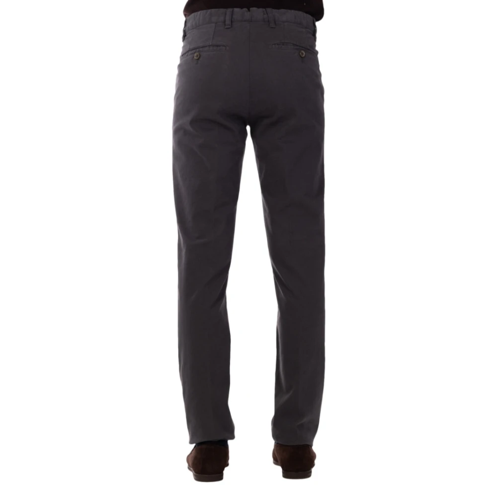 Myths Lange katoenen broek met logo Gray Heren