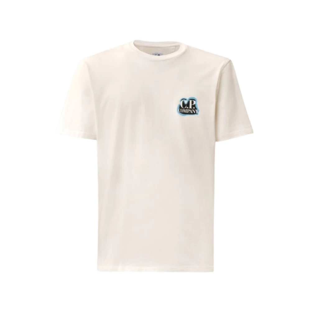 C.P. Company Wit Jersey Shirt Korte Mouw White Heren