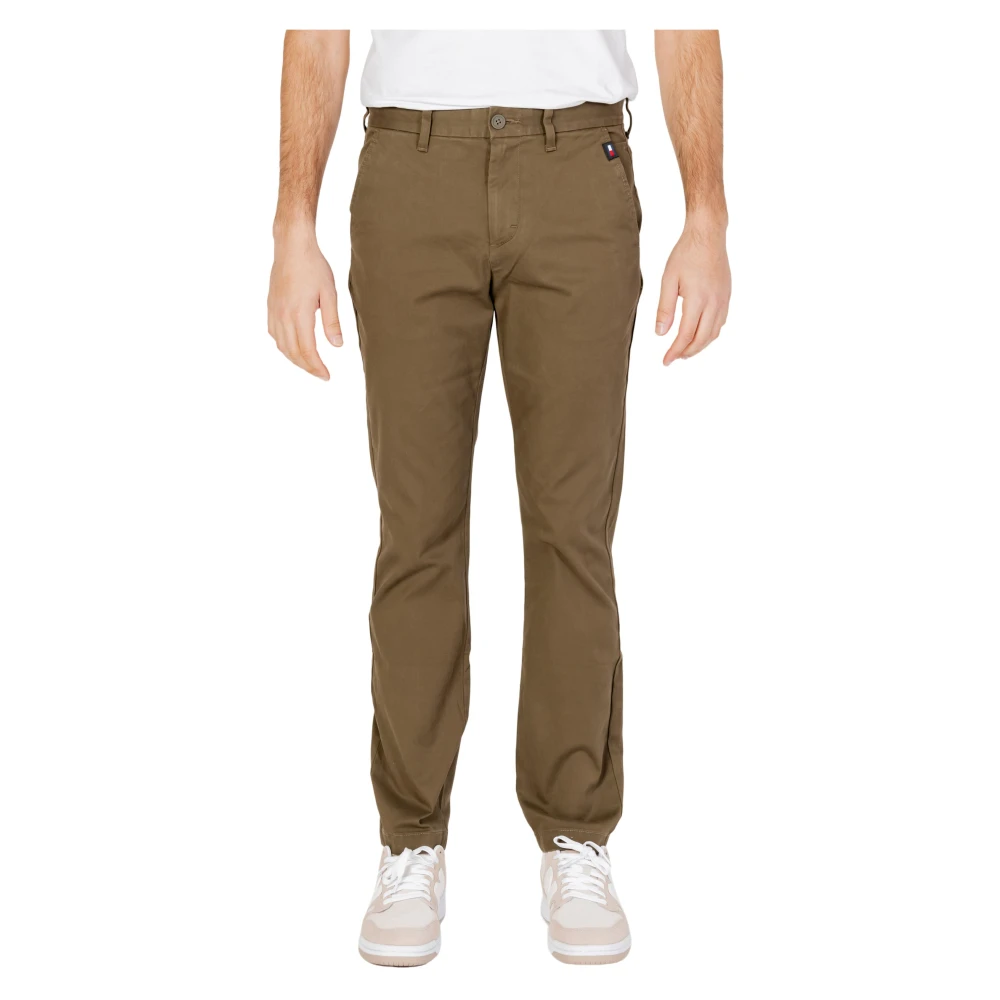 Tommy Jeans Tapered Chino Broek Green Heren