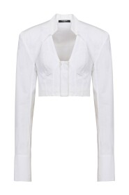 Camisa de poplin blanca