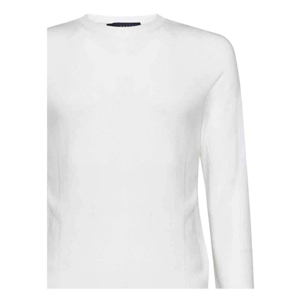 Sease Witte Wol Gebreide Trui White Dames