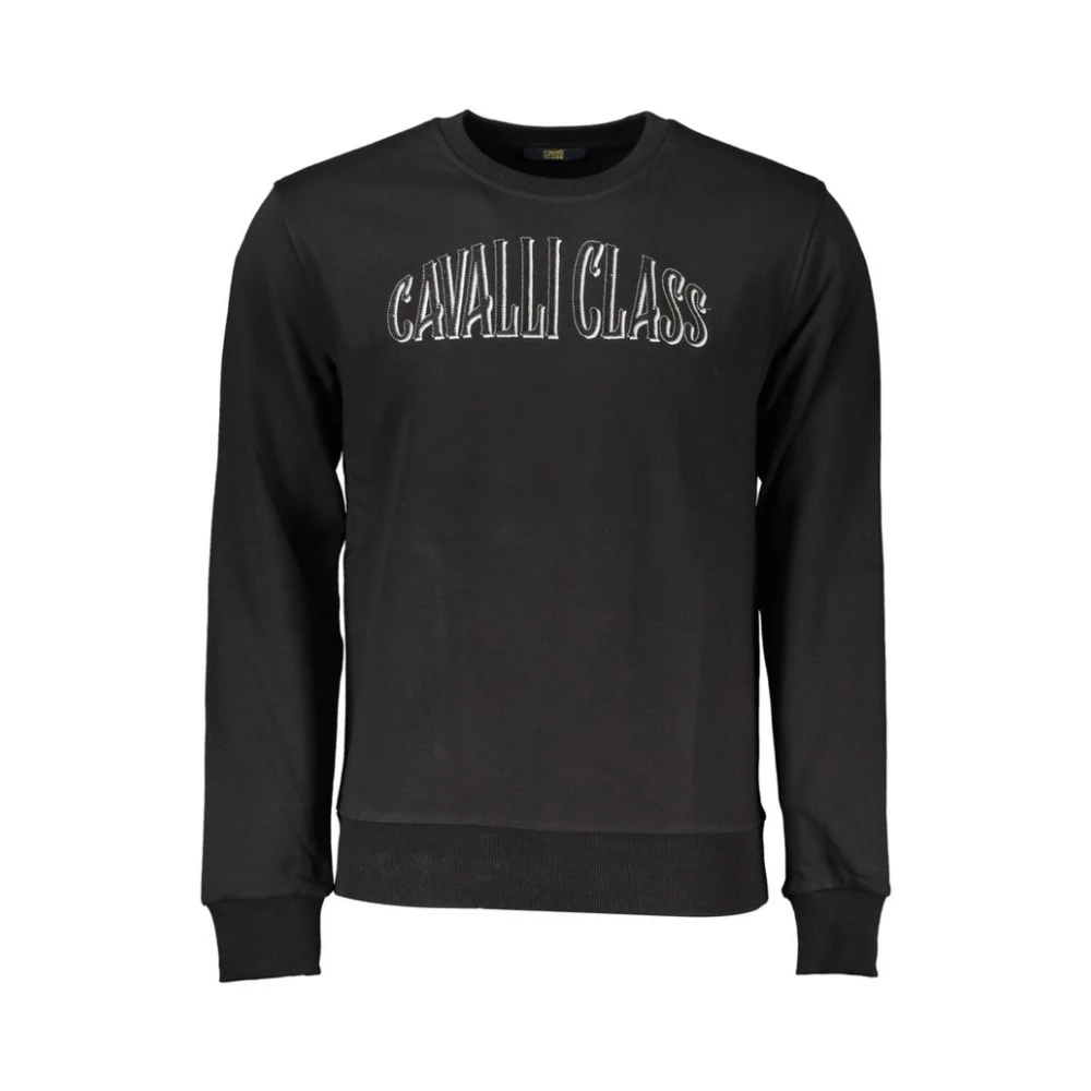 Cavalli Class Men's Black Cotton Jumper - Sweatshirts - 2XL - Sweatshirts & Hoodies