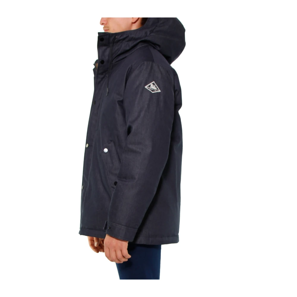 Roy Roger's Blauwe Denim Puffer Parka Blue Heren