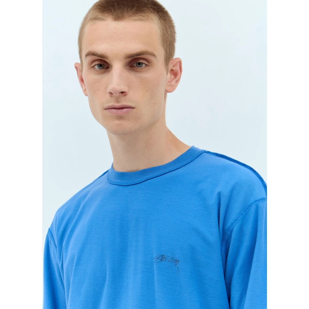 Stüssy Comfy Cotton Lazy T-Shirt Blue Heren