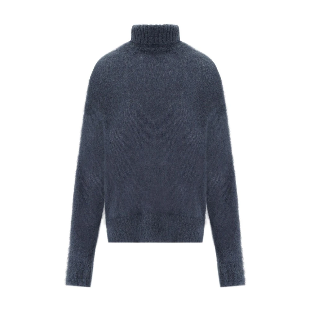 Cruna Blauwe Mohair Coltrui Blue Dames