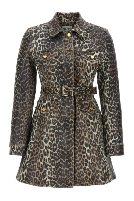 Print Denim Mini Dress