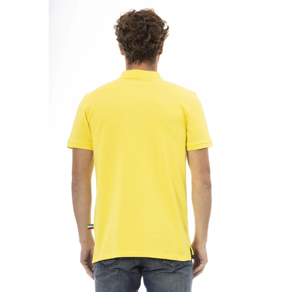 Baldinini Geborduurde Polo Shirts Korte Mouw Yellow Heren