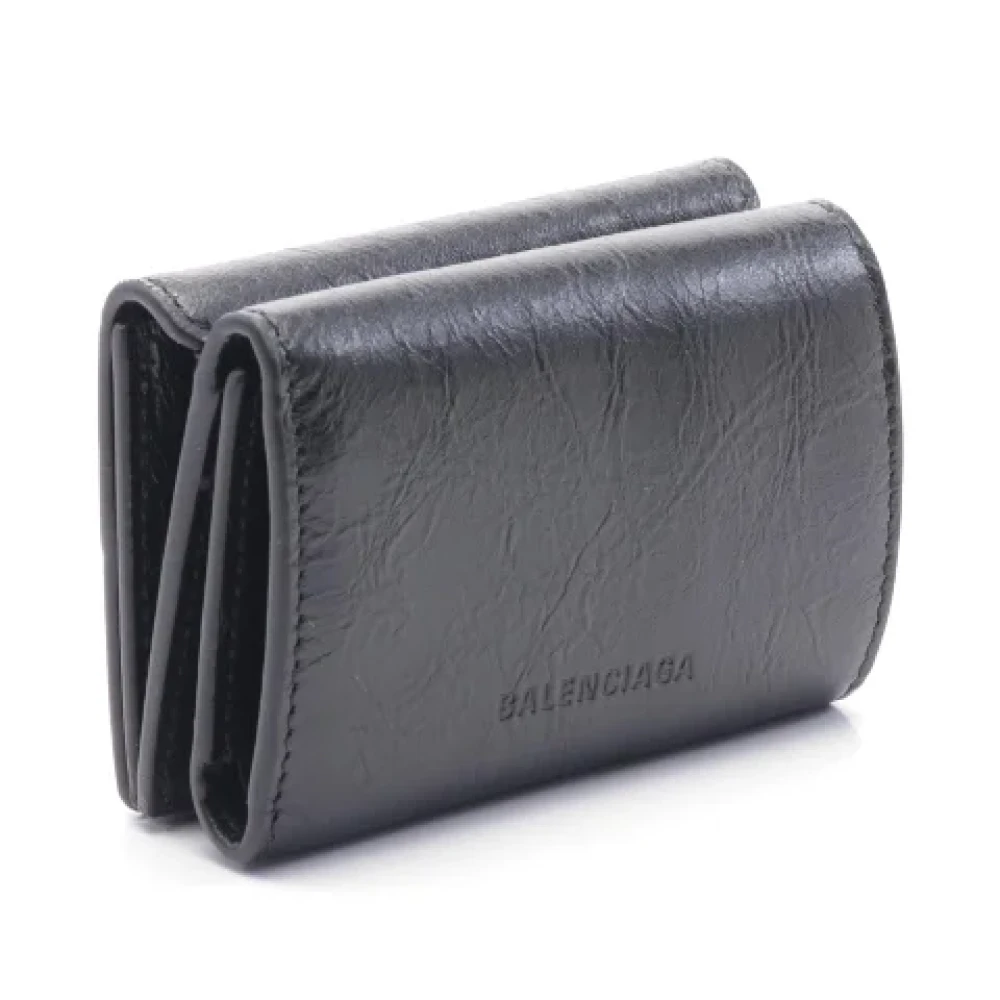 Balenciaga Vintage Pre-owned Leather wallets Black Dames