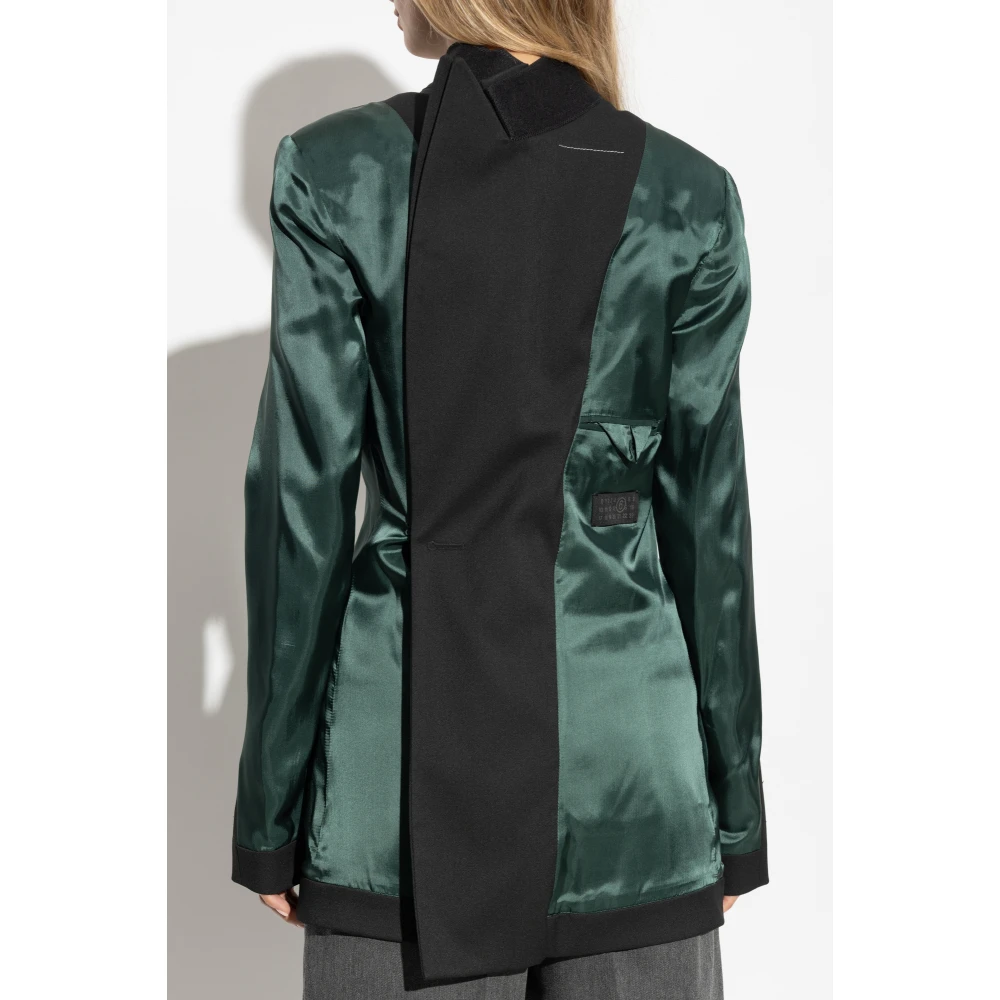 MM6 Maison Margiela Blazer met binnenstebuiten-effect Green Dames