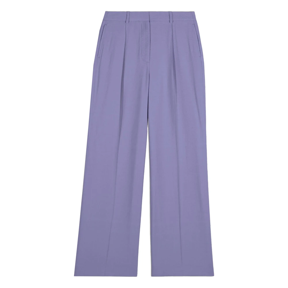 BA&SH Comfortabele wijde broek met elegante plooi Purple Dames