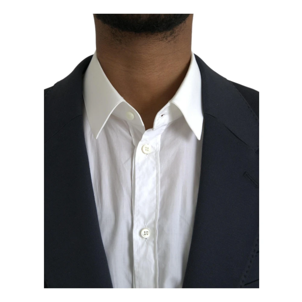 Dolce & Gabbana Donkerblauwe Single Breasted Blazer Blue Heren