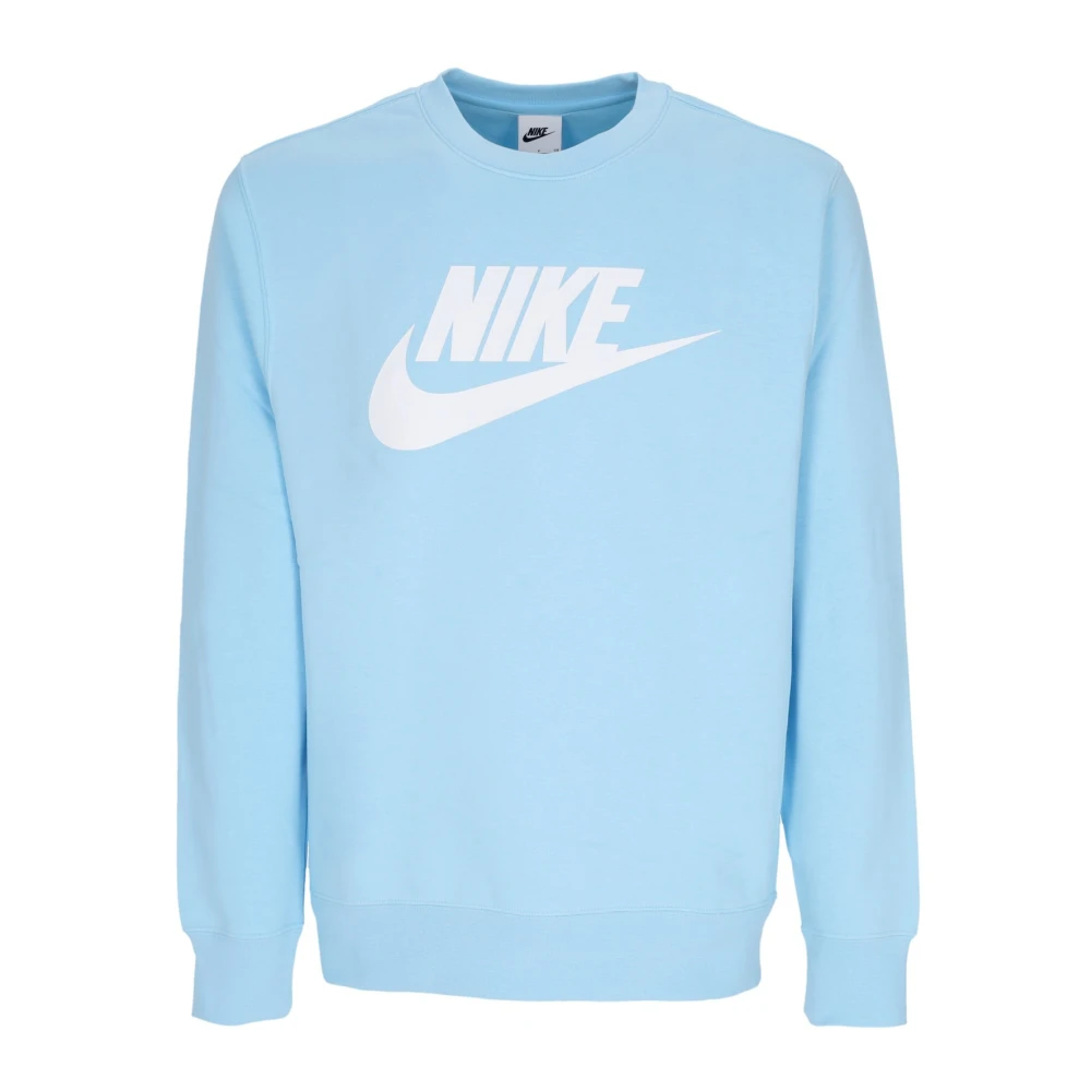 Nike Sportswear Club Graphic Crewneck Sweatshirt Blue Heren