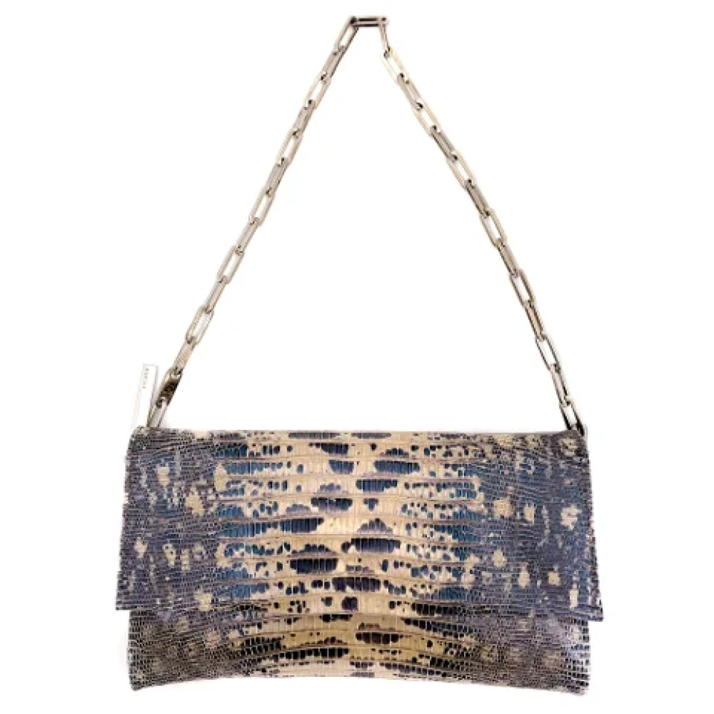 Gucci Vintage Tweedehands Bruine Gucci Leren Tas Brown Dames