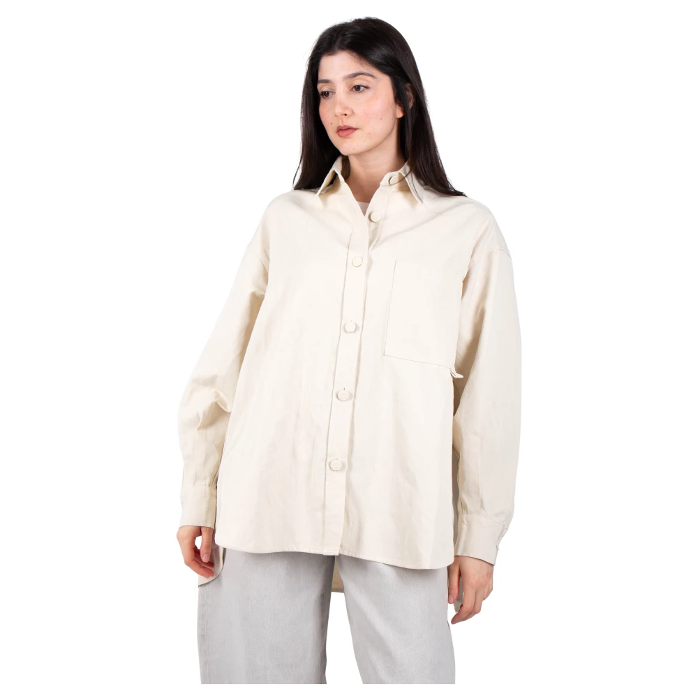 Roberto Collina Beige Overshirt Stijlvol Model Beige Dames