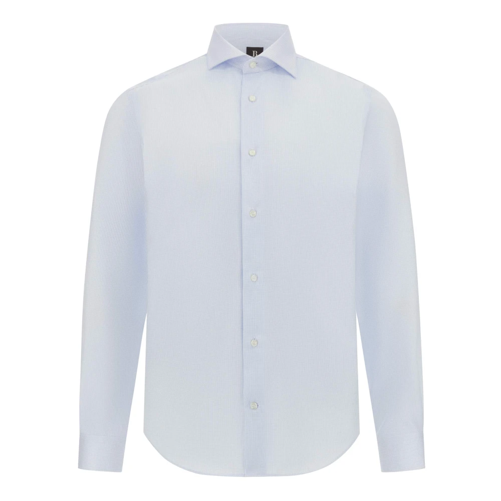 Boggi Milano Homme Bleu Chemises, Taille: 2XL Chemise En Coton À Carreaux Coupe Slim