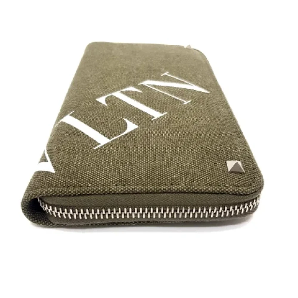 Valentino Vintage Pre-owned Canvas wallets Brown Dames