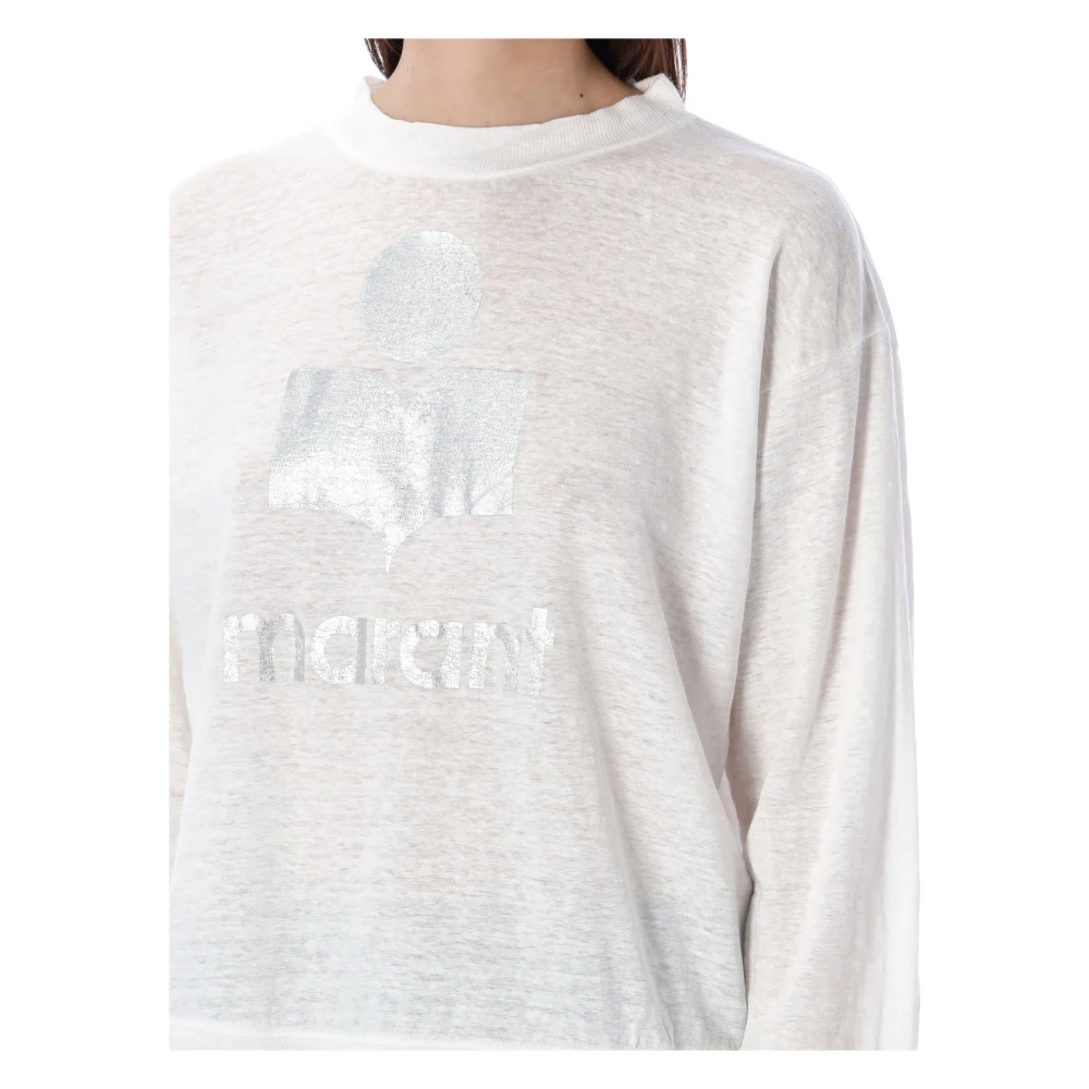 Isabel Marant Étoile Witte Linnen Klowia T-Shirt White Dames
