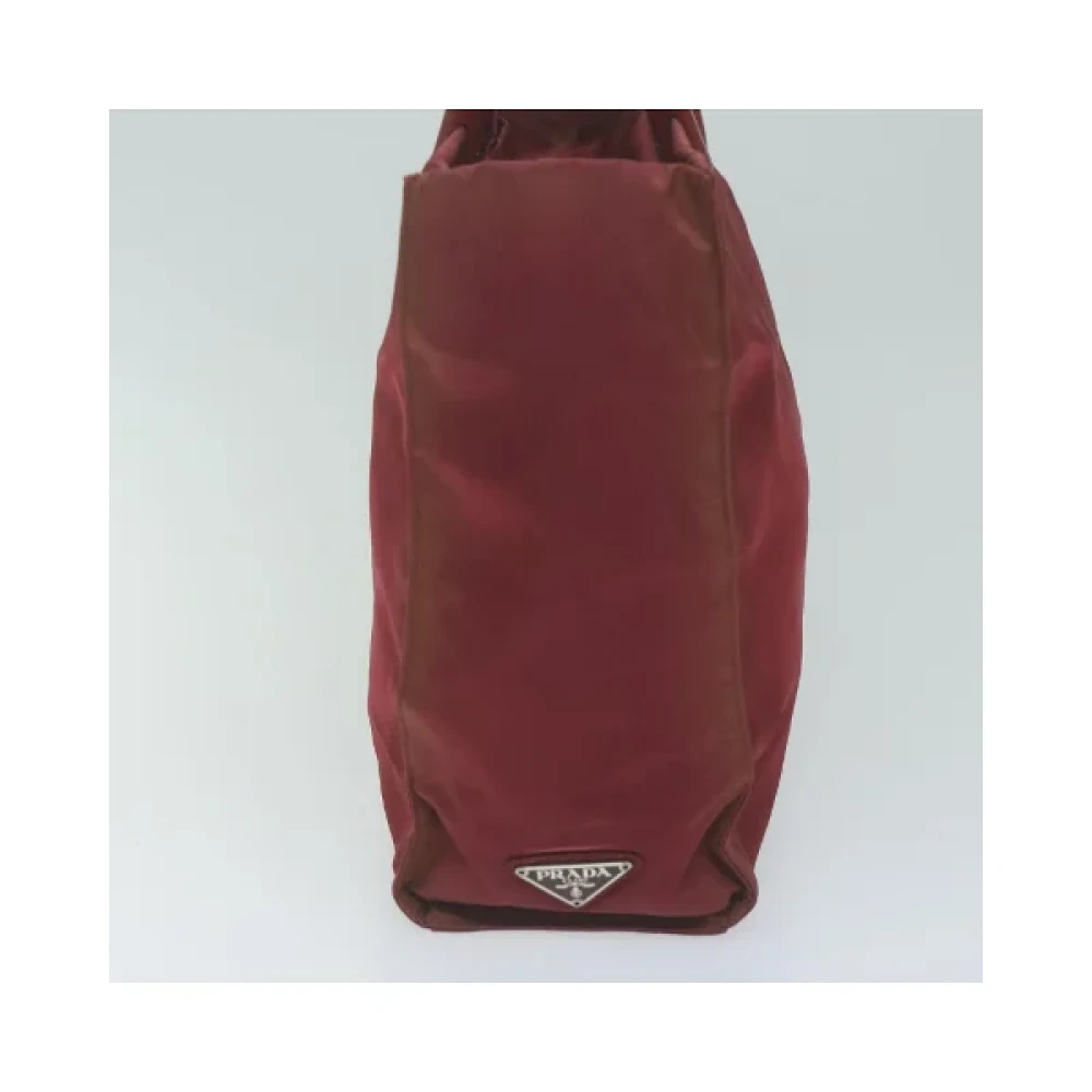 Prada Vintage Pre-owned Nylon handbags Red Dames