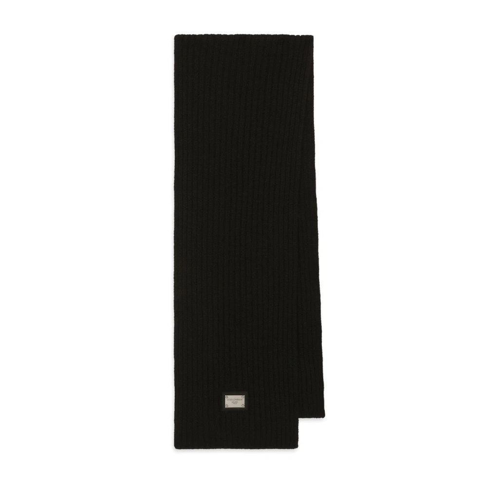 Dolce & Gabbana Unisex Black Stylish Junior Scarves Collection