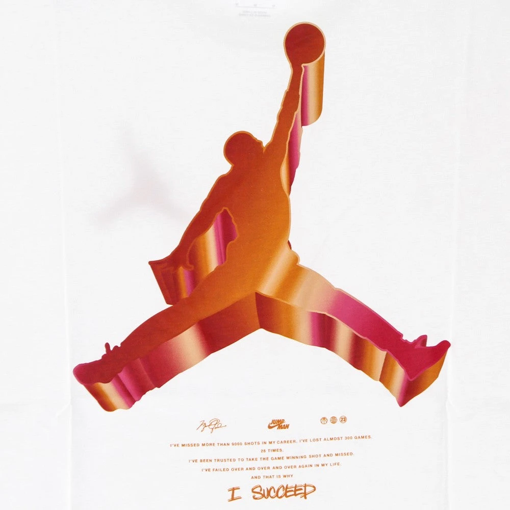Jordan 3D Crew Neck T-Shirt Wit White Heren