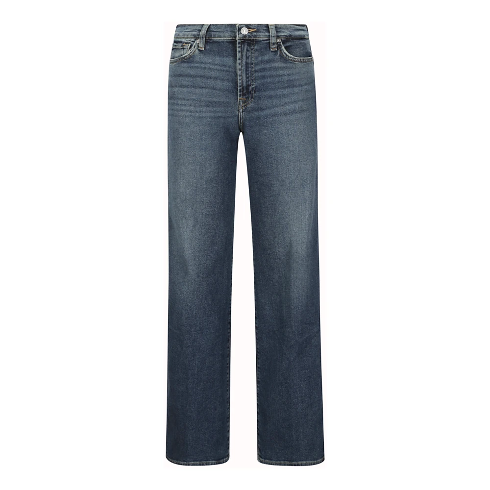 7 For All Mankind Jeans Straight Pre-owned Blue Dames
