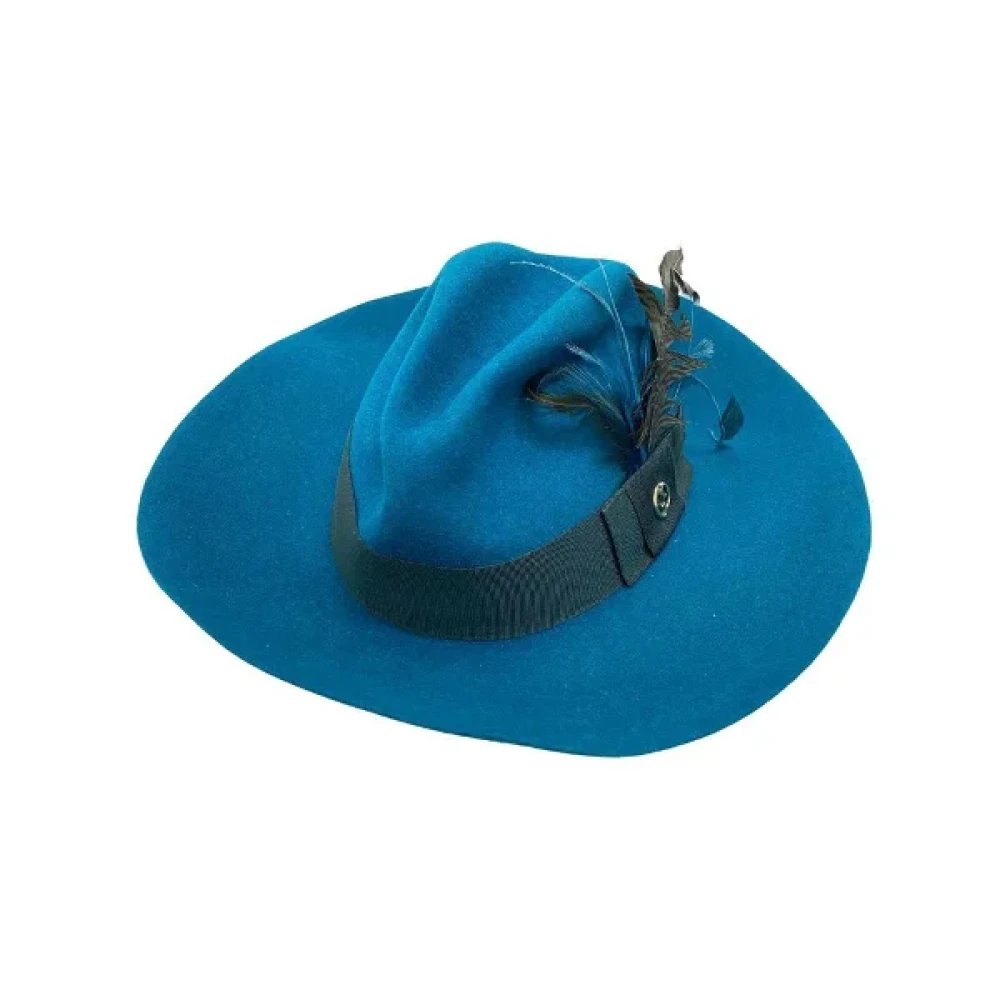 Gucci Vintage Pre-owned Cotton hats Blue Dames