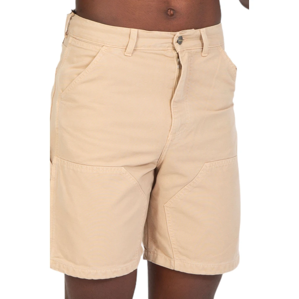 Barrow Beige Patch Canvas Shorts Beige Heren