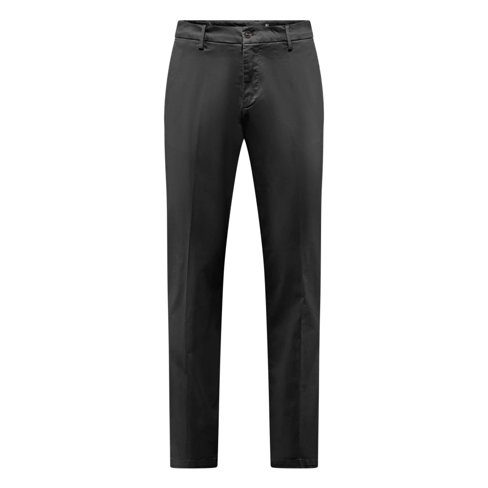 Bomboogie Uomo Nero - Chinos Slim Fit In Raso Stretch Con Tasche America - Trousers - W31