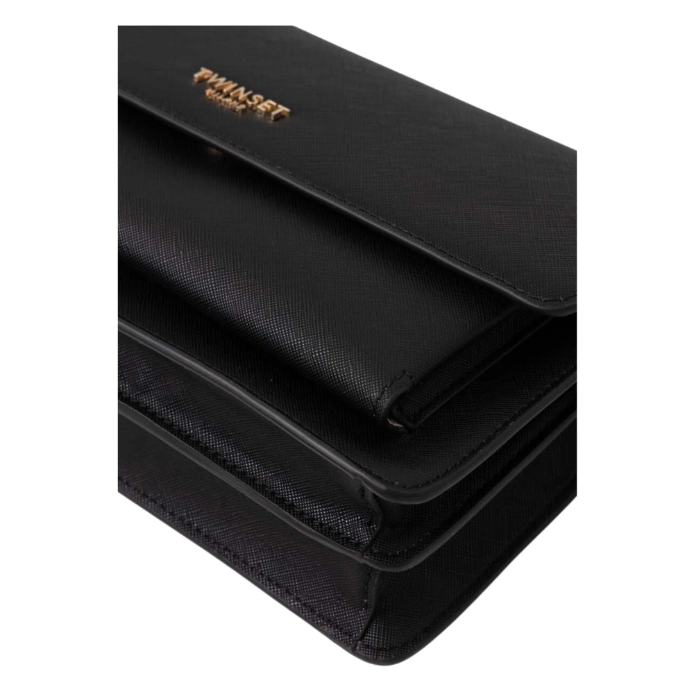 Twinset Zwarte handtas met magnetische sluiting Black Dames