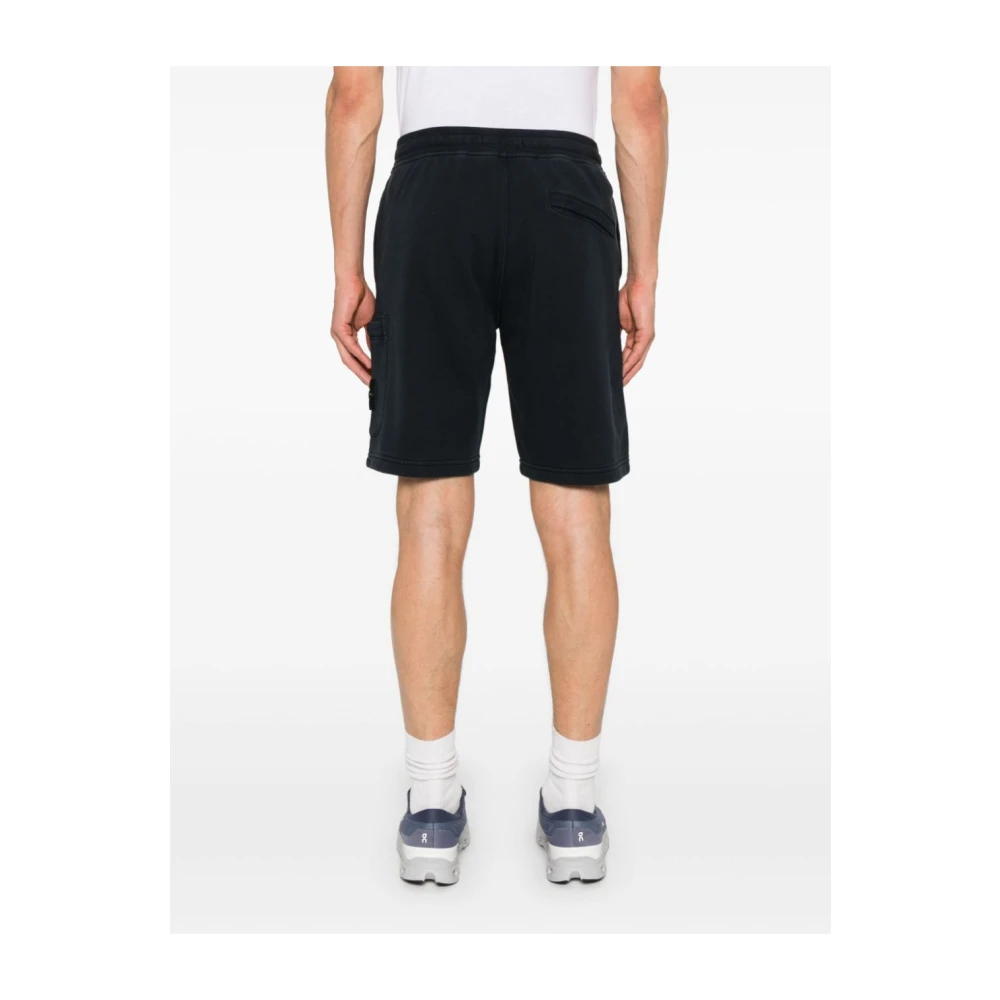 Stone Island Casual Shorts met Style V0020 Black Heren