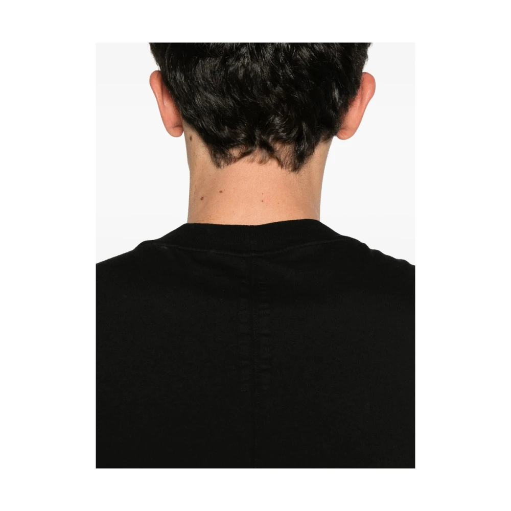 Rick Owens Zwarte Mouwloze Crew Neck T-shirt Black Heren