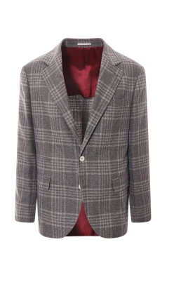 Grå Blazer Jacka Elegant Stil