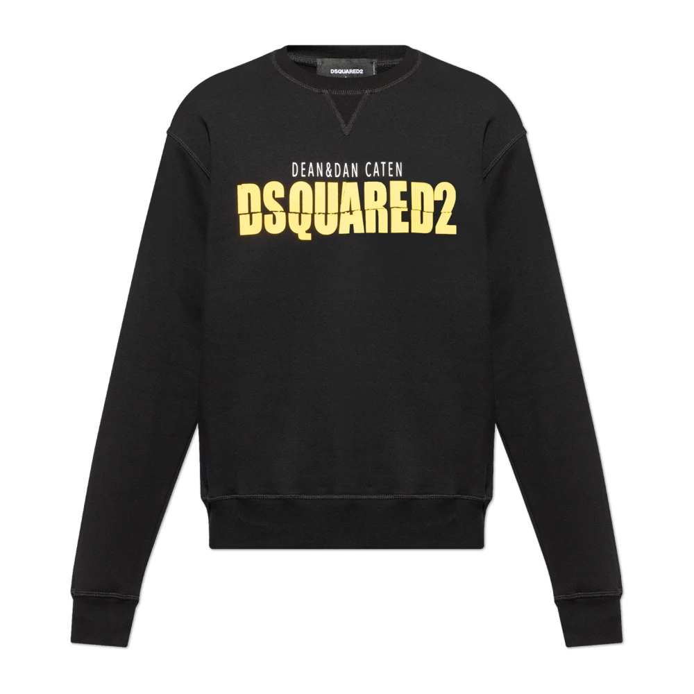 Dsquared2 Sweatshirt med tryck Black, Herr