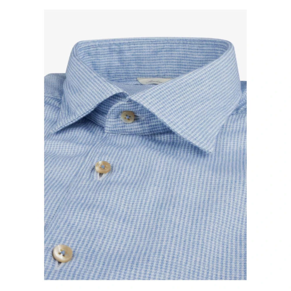 Stenströms Casual lange mouw blauw overhemd Blue Heren