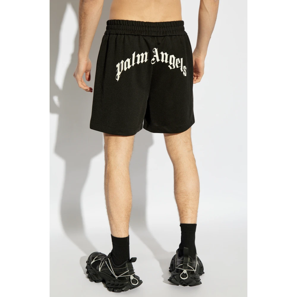 Palm Angels Logo shorts Black Heren