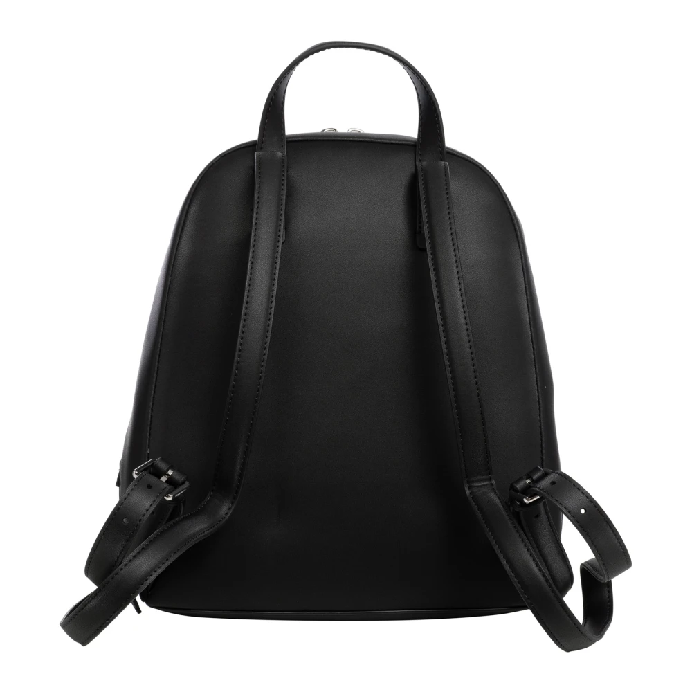 Calvin Klein Logo Patroon Rits Rugzak Multipockets Black Dames