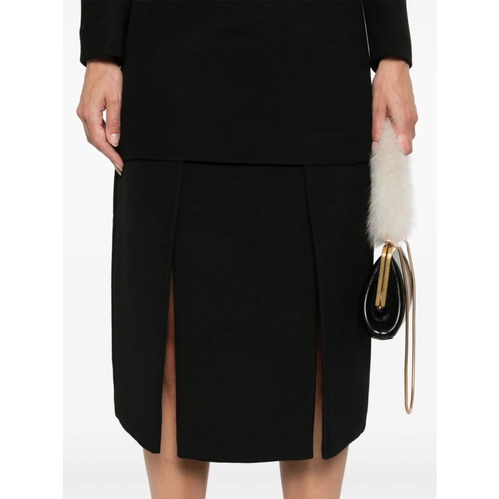Khaite Zwarte Rok Elegant Comfortabele Modestatement Black Dames