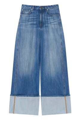 Turn Up Denim Trousers