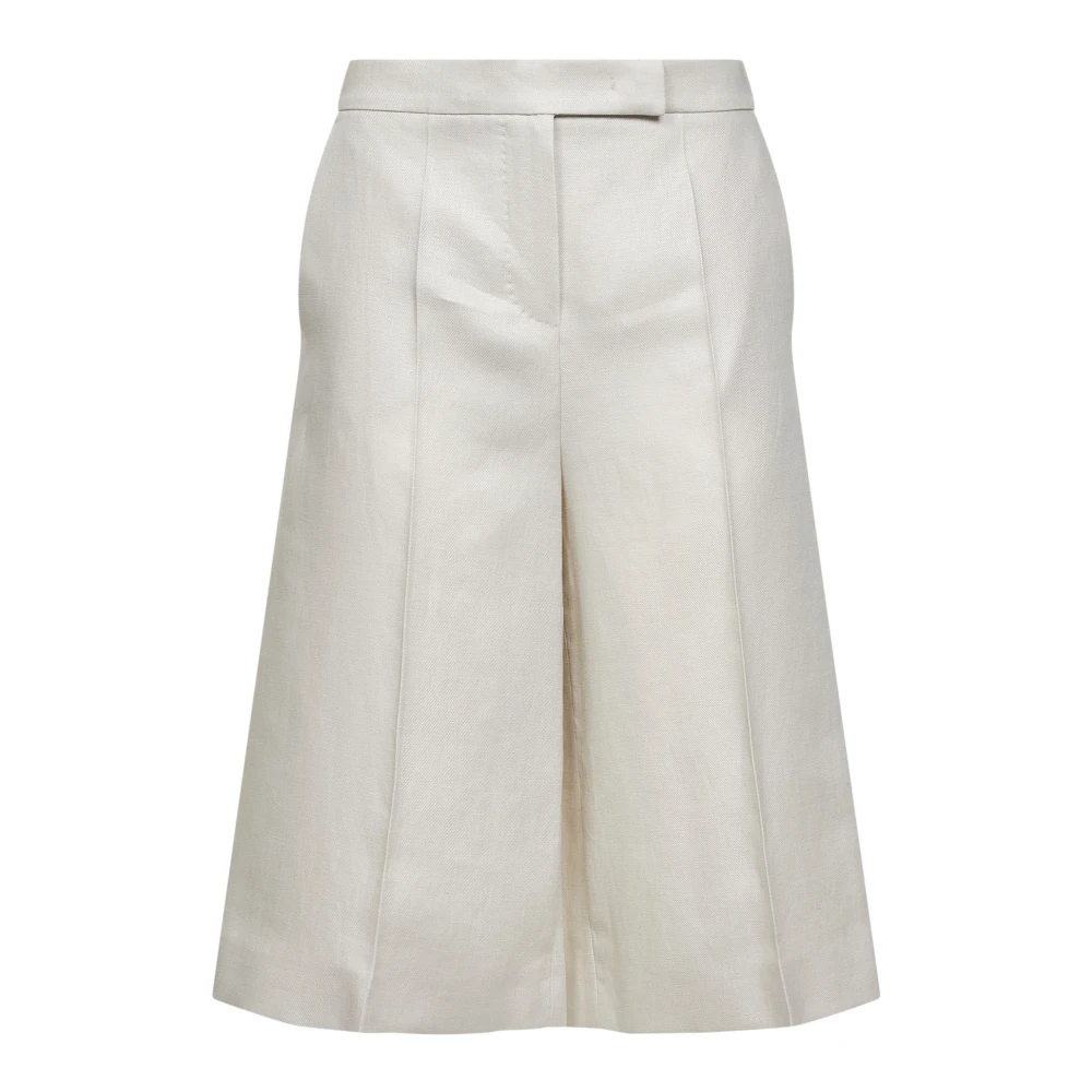 Max Mara Women's Beige Bermudas, 2XS, Mxmkaki Long Shorts