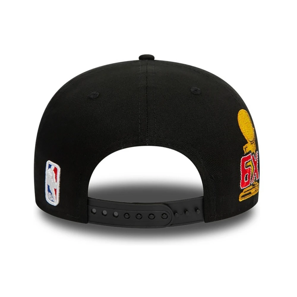 new era Zwarte Bulls Champion Patch Pet Black Heren