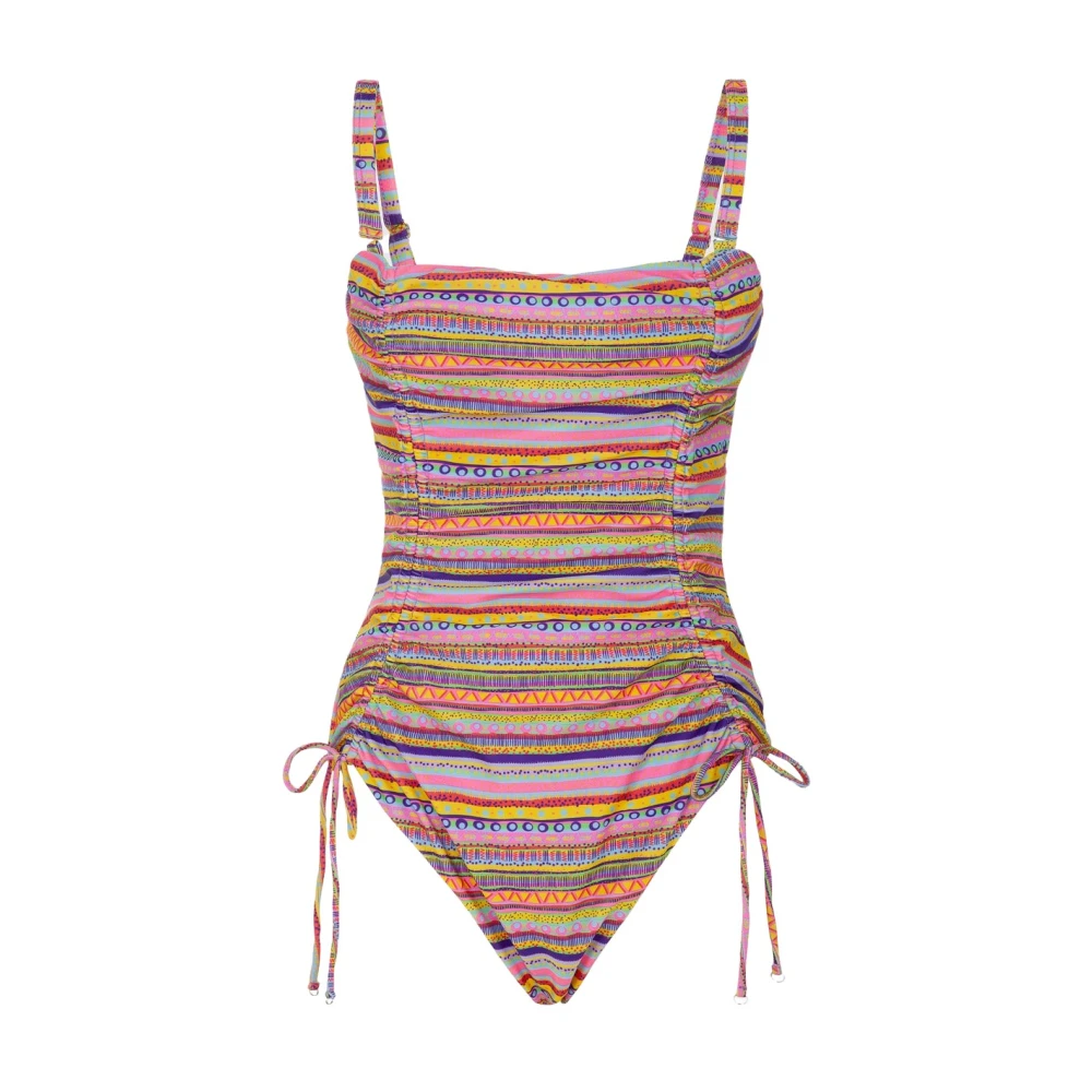Me-Fui Seashell Drawstring Monokini Swimsuit Multicolor Dames