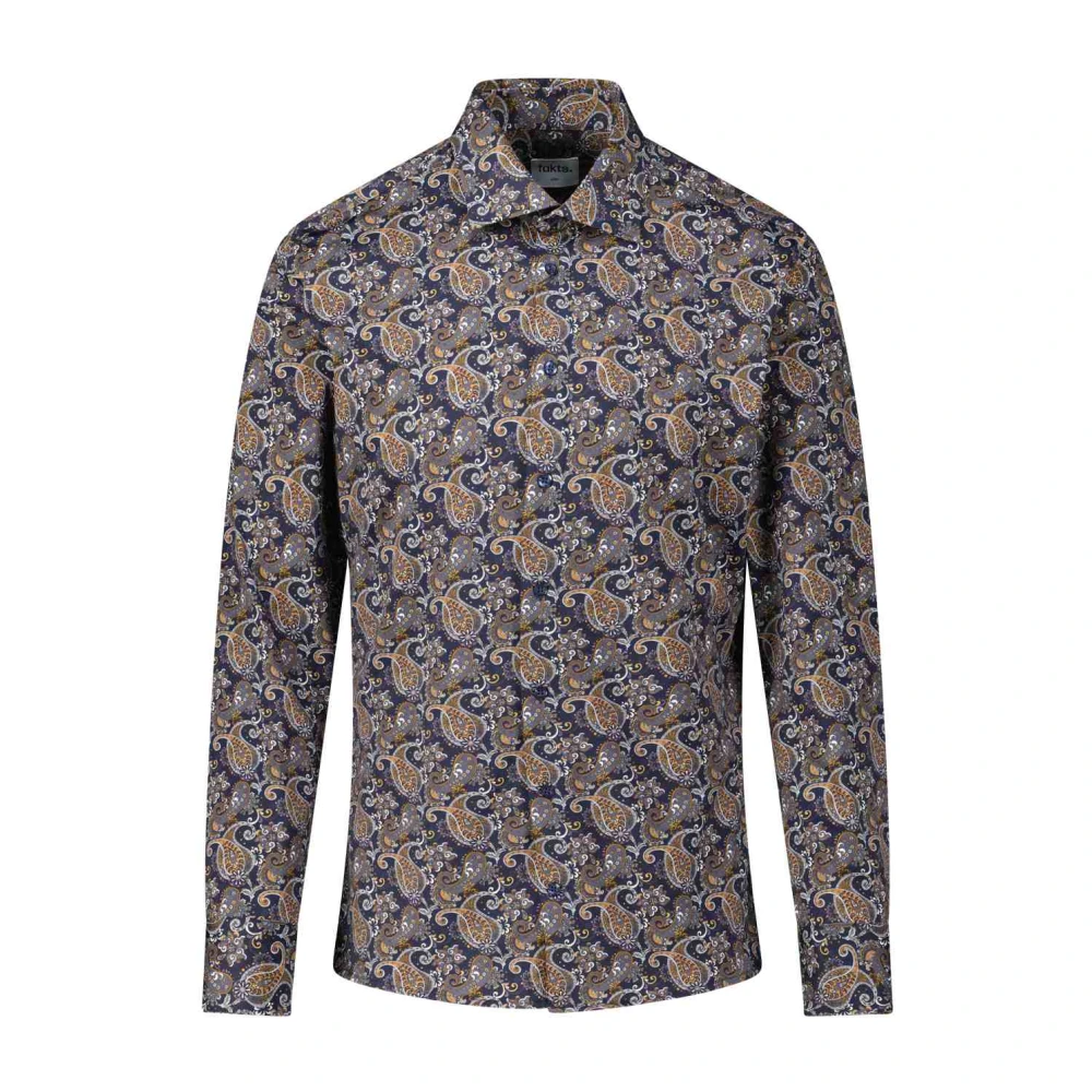 Fakts Paisley Slim Fit Skjorta Multicolor, Herr