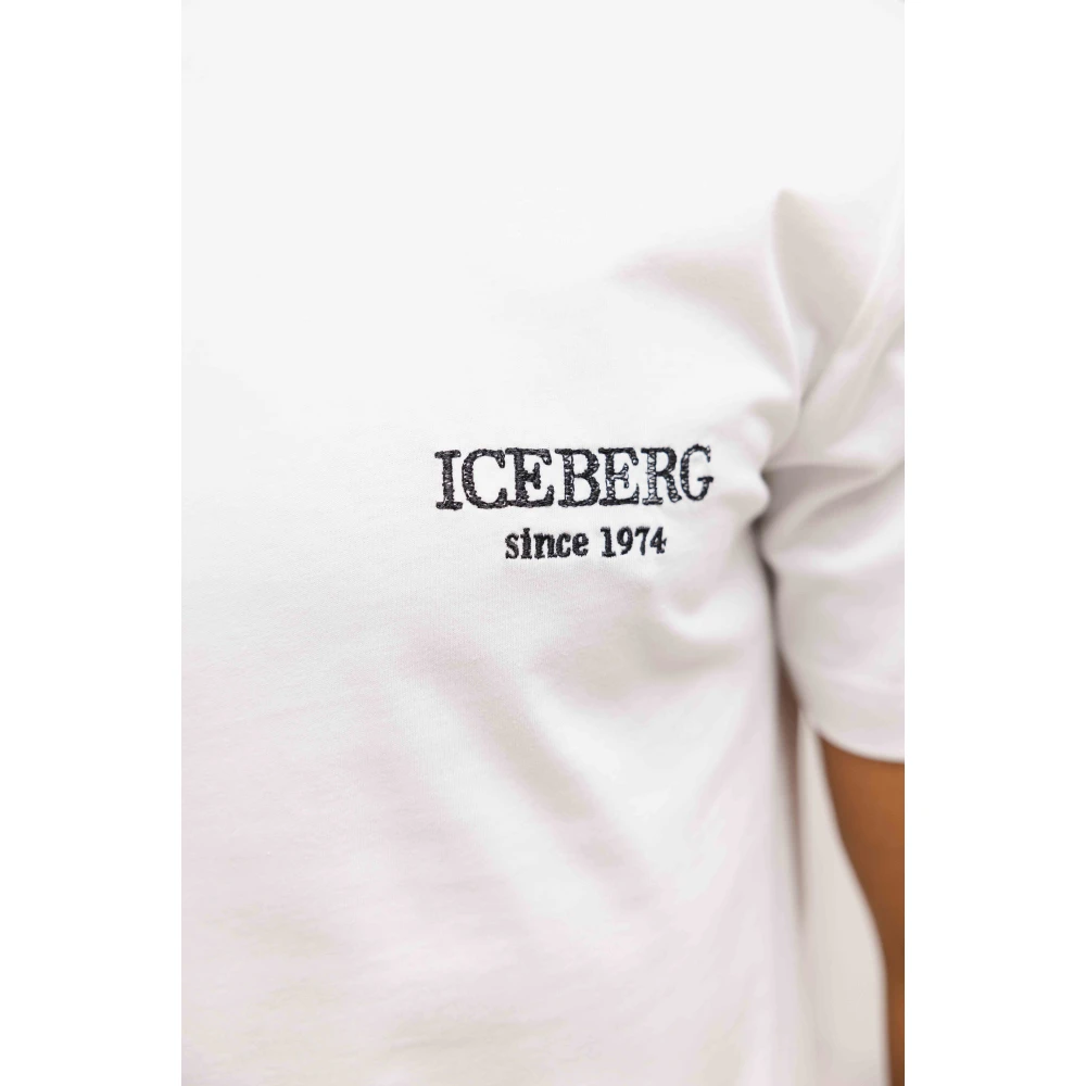 Iceberg 5D Chest Logo T-Shirt Wit White Heren