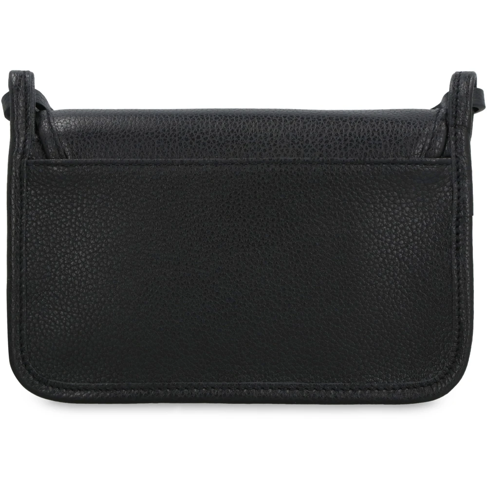 Longchamp Foulonné Leren Portemonnee met Ketting Black Dames