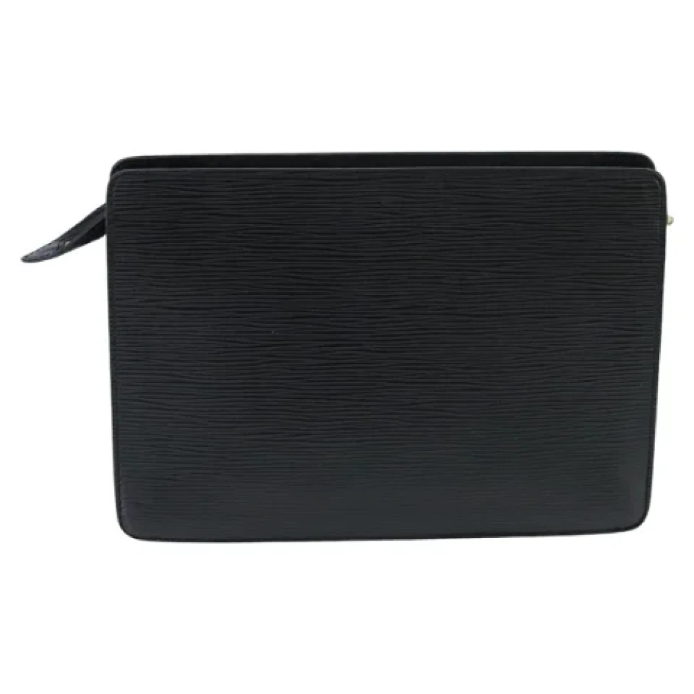 Louis Vuitton Vintage Pre-owned Leather clutches Black Dames