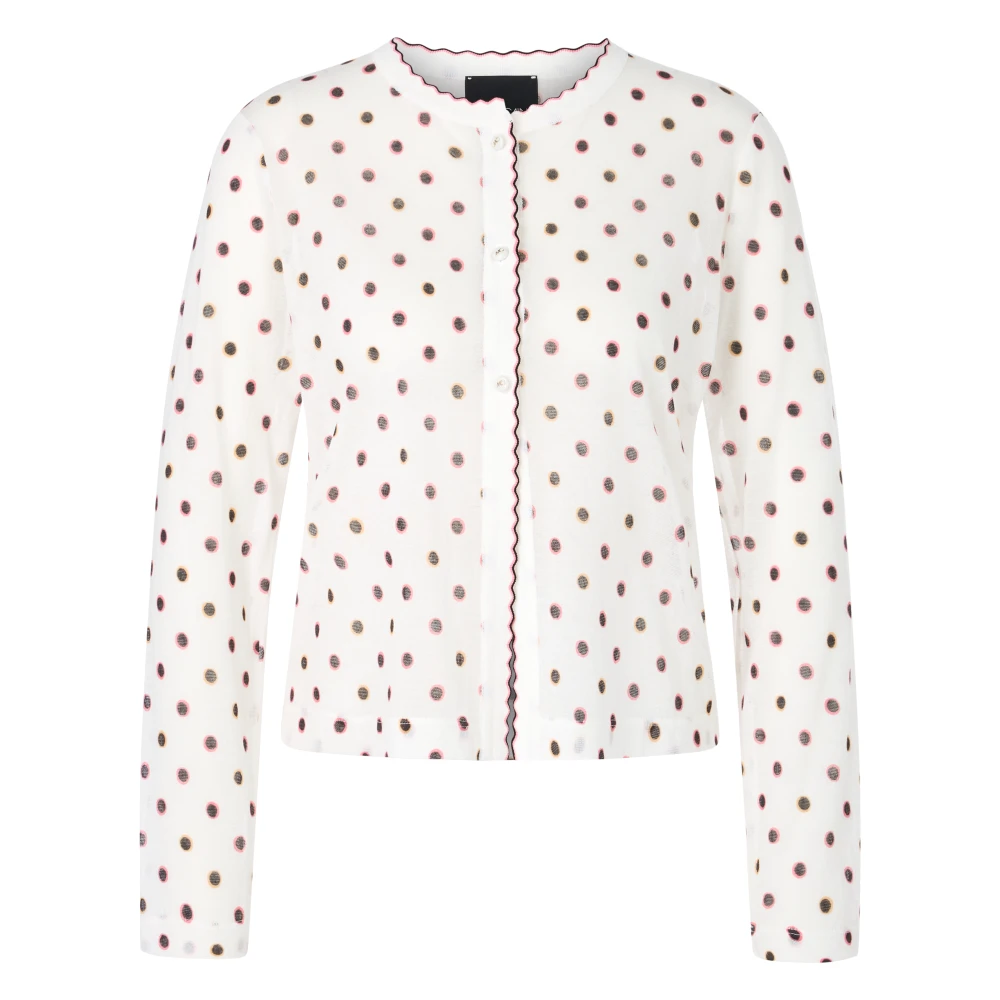 Marc Cain Polka Dot Vest Gebreid in Duitsland White Dames