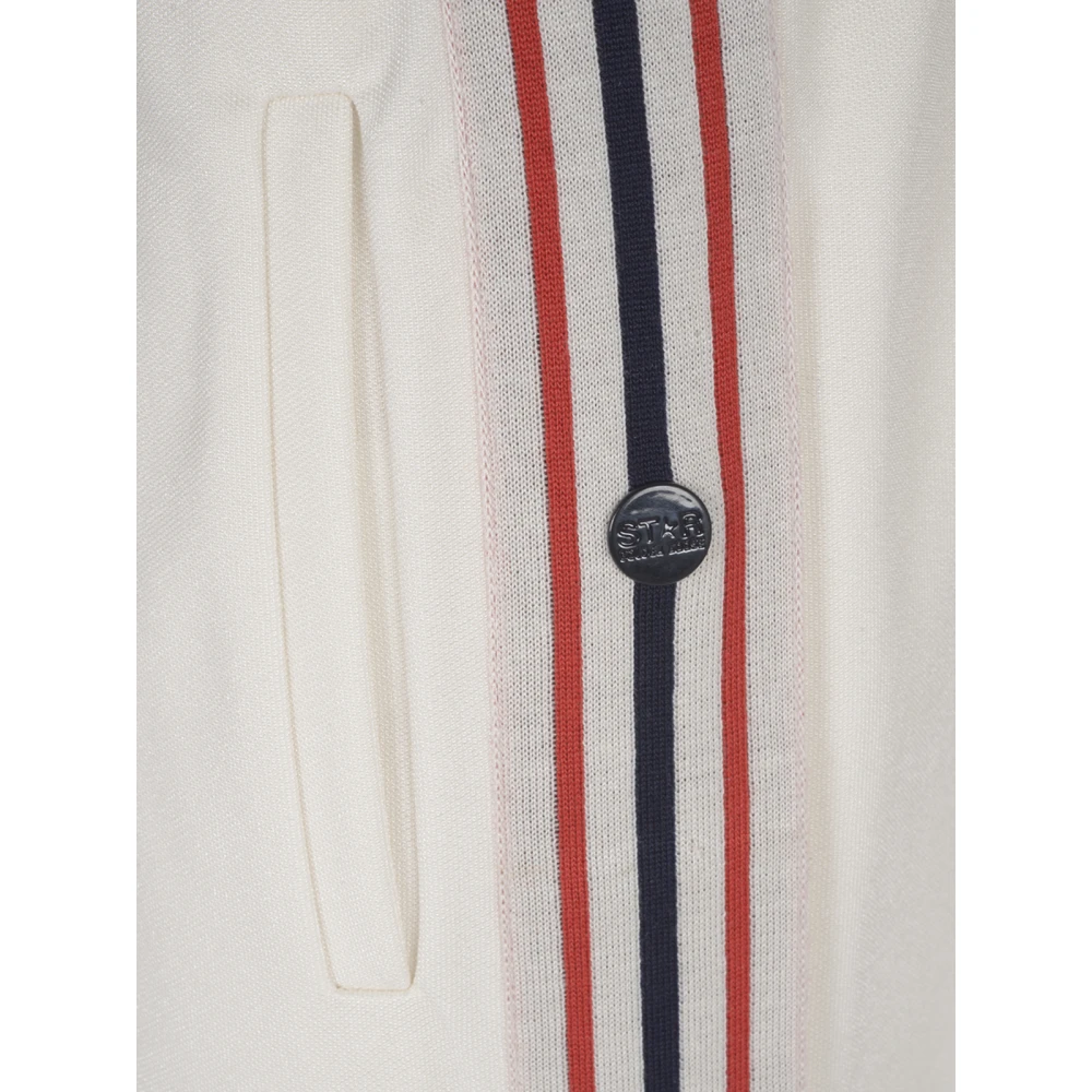 Golden Goose Gestreepte Wijde Pijp Joggingbroek White Dames