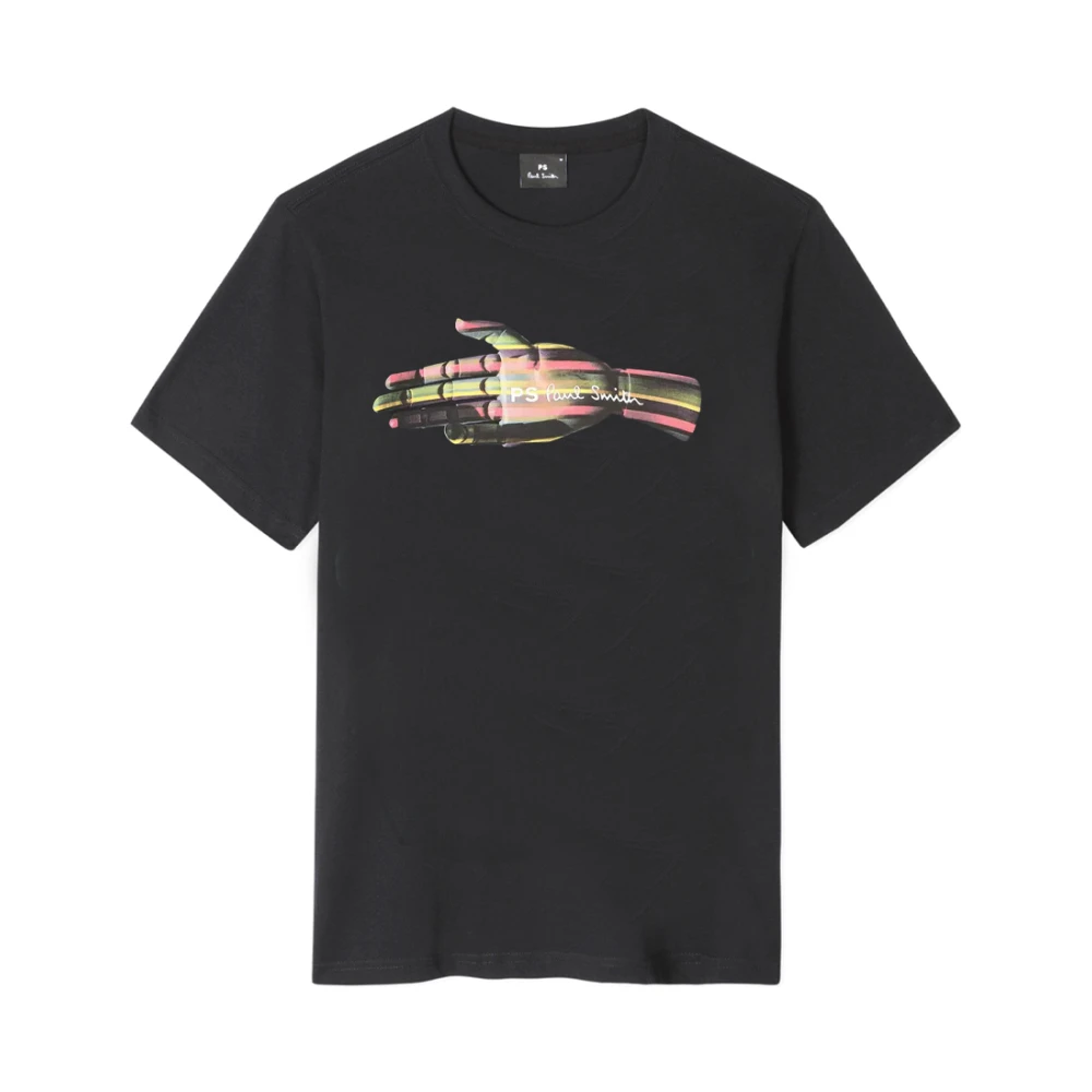 PS By Paul Smith Grafische Print Casual Slim Fit T-shirt Black Heren